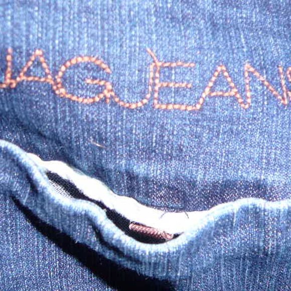 Women's Jag Pull On High Rise Straight Leg Med Wash Blue Jeans-Size 8S Short - Picture 6 of 8